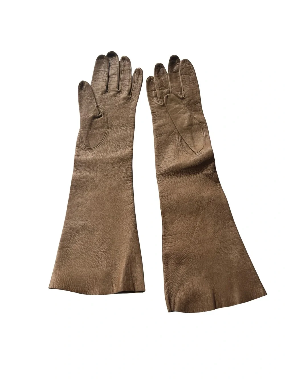 Vintage Dayne Taylor Brown Leather Gloves Lightweight Thin Soft Made in Italy